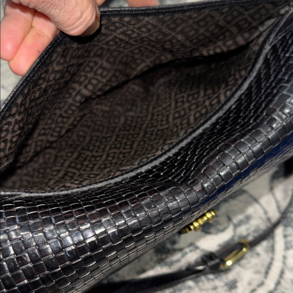 Bally Black Woven Leather Crossbody Bag EUC - Picture 14 of 16